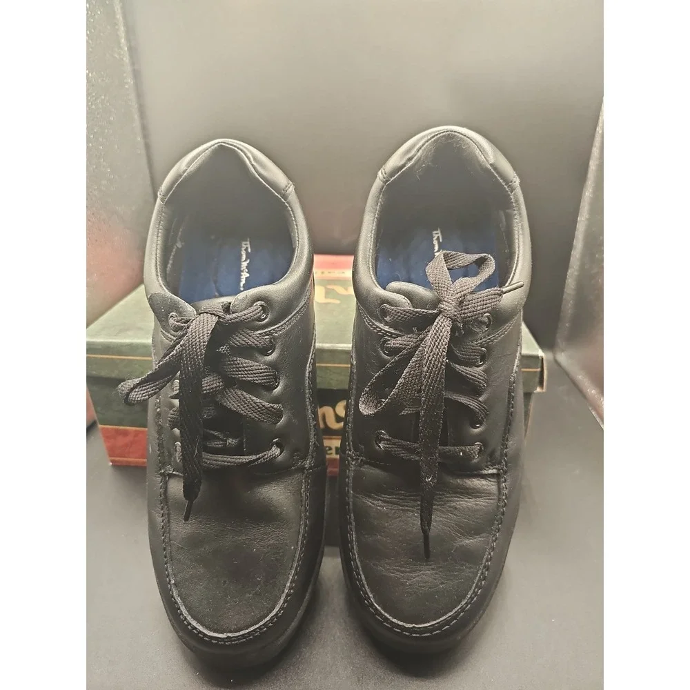 NEW Vintage Thom McAn 10 W Men's Lace-Up Oxford Leather Walker Shoe Blk